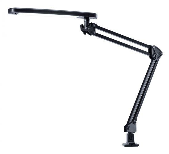 Lámpara sobremesa led, con mordaza. Negro (Mordaza - Negro. - )