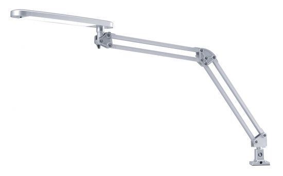 Lámpara sobremesa led, con mordaza. Plata. (Mordaza - Plata - )