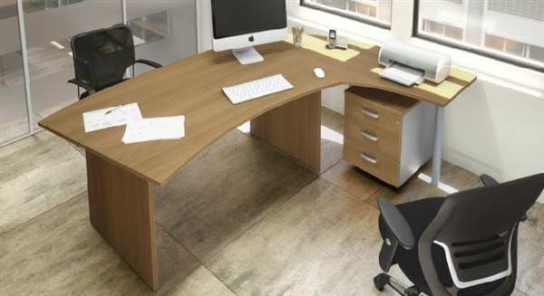 Mesa curva 200 x 100 cms. Zebrano. (200 x 100 - Zebrano. - )