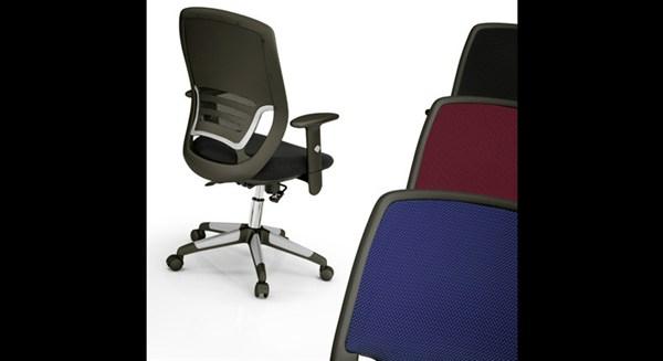 Sillon giratorio, ergonómico, brazos regulables. Respaldo malla (2)