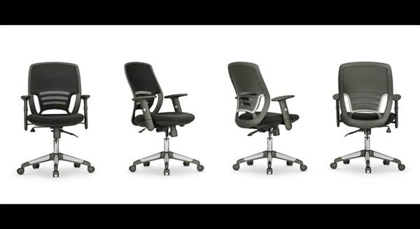 Sillon giratorio, ergonómico, brazos regulables. Respaldo malla (3)